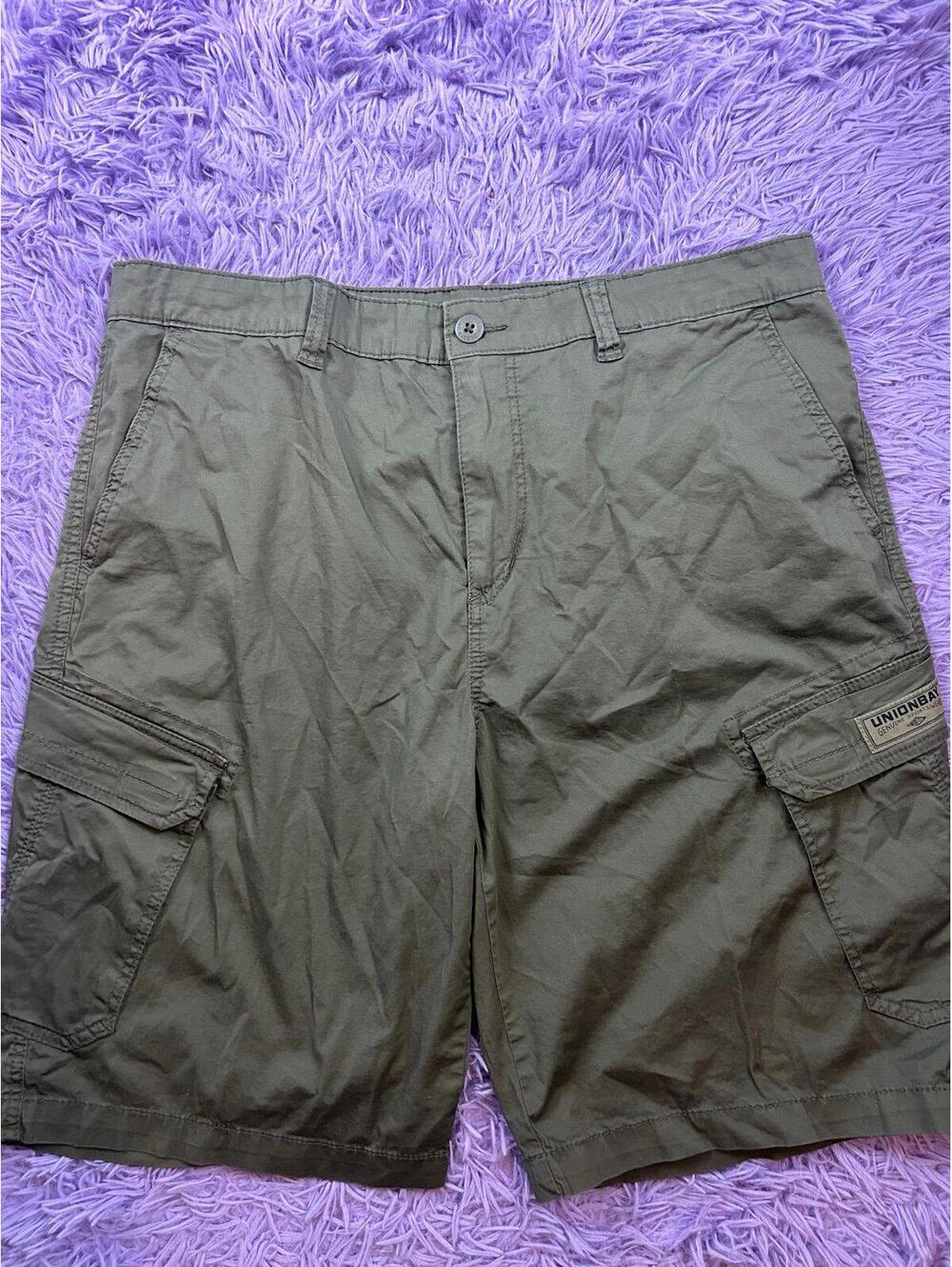 Unionbay Men’s Gray Cargo Shorts Size 40 Multi Pocket Casual Utility Shorts